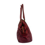 Fendi Red Grained Leather Etniko Shoulder Bag