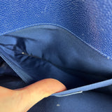 Chanel Blue Chevron Caviar Medium Boy Bag 2019