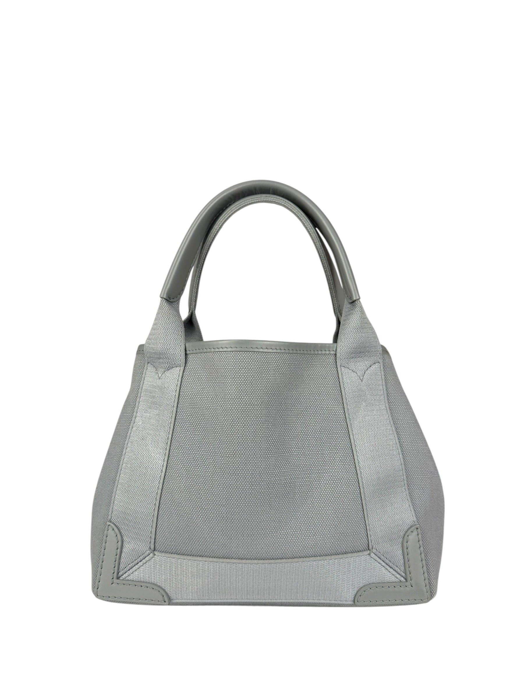 Balenciaga Grey Canvas/Leather Cabas Small 2Way Tote