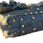 Valentino Garavani Denim Rockstud Spike Shoulder Bag