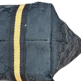 Gucci GG Vintage Black Canvas Shoulder Tote