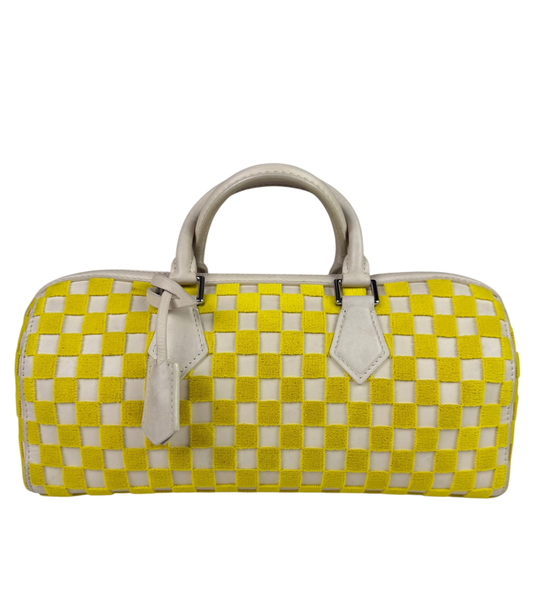 Louis Vuitton Cream/Yellow Damier Cubic Printemps Etè Speedy 2013