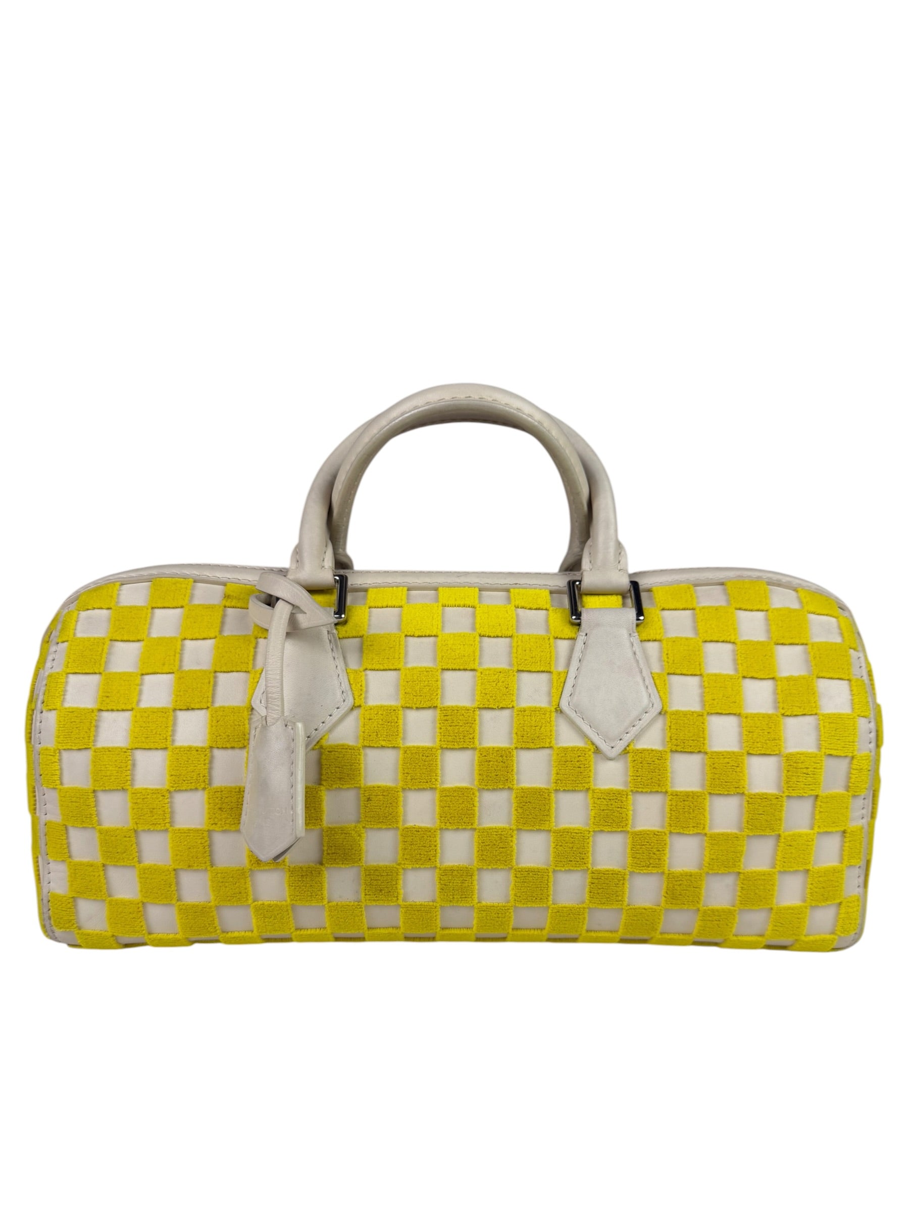 Louis Vuitton Cream/Yellow Damier Cubic Printemps Etè Speedy 2013