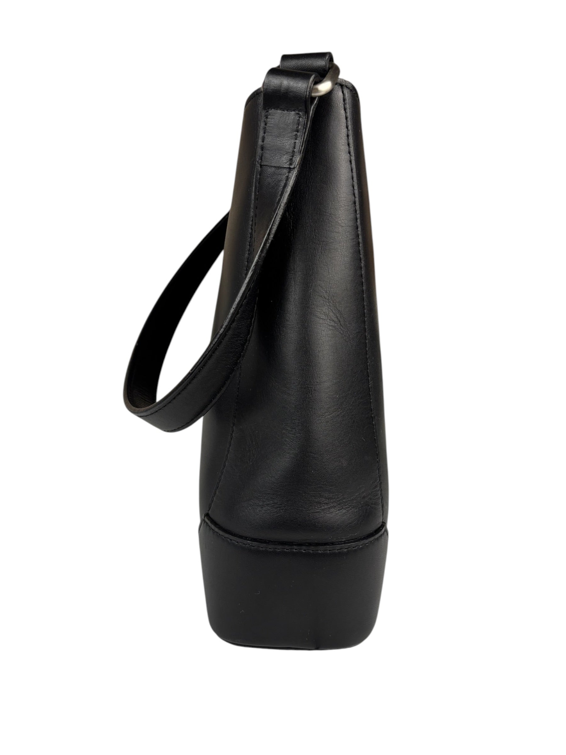Burberry Black Leather Hobo Bag