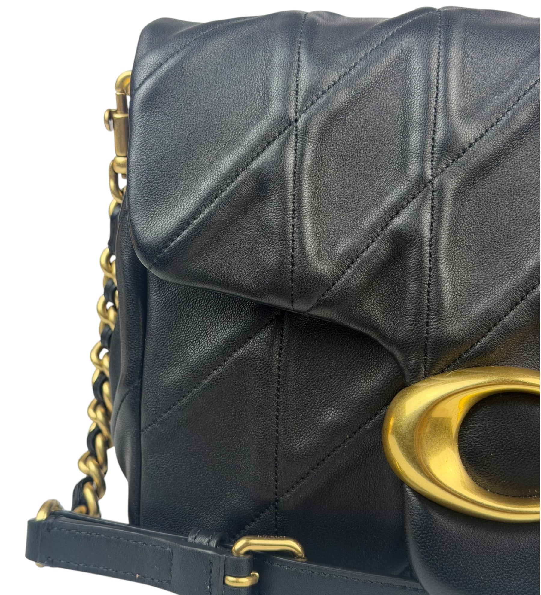 Coach Black Nappa Leather Tabby Shoulder Bag