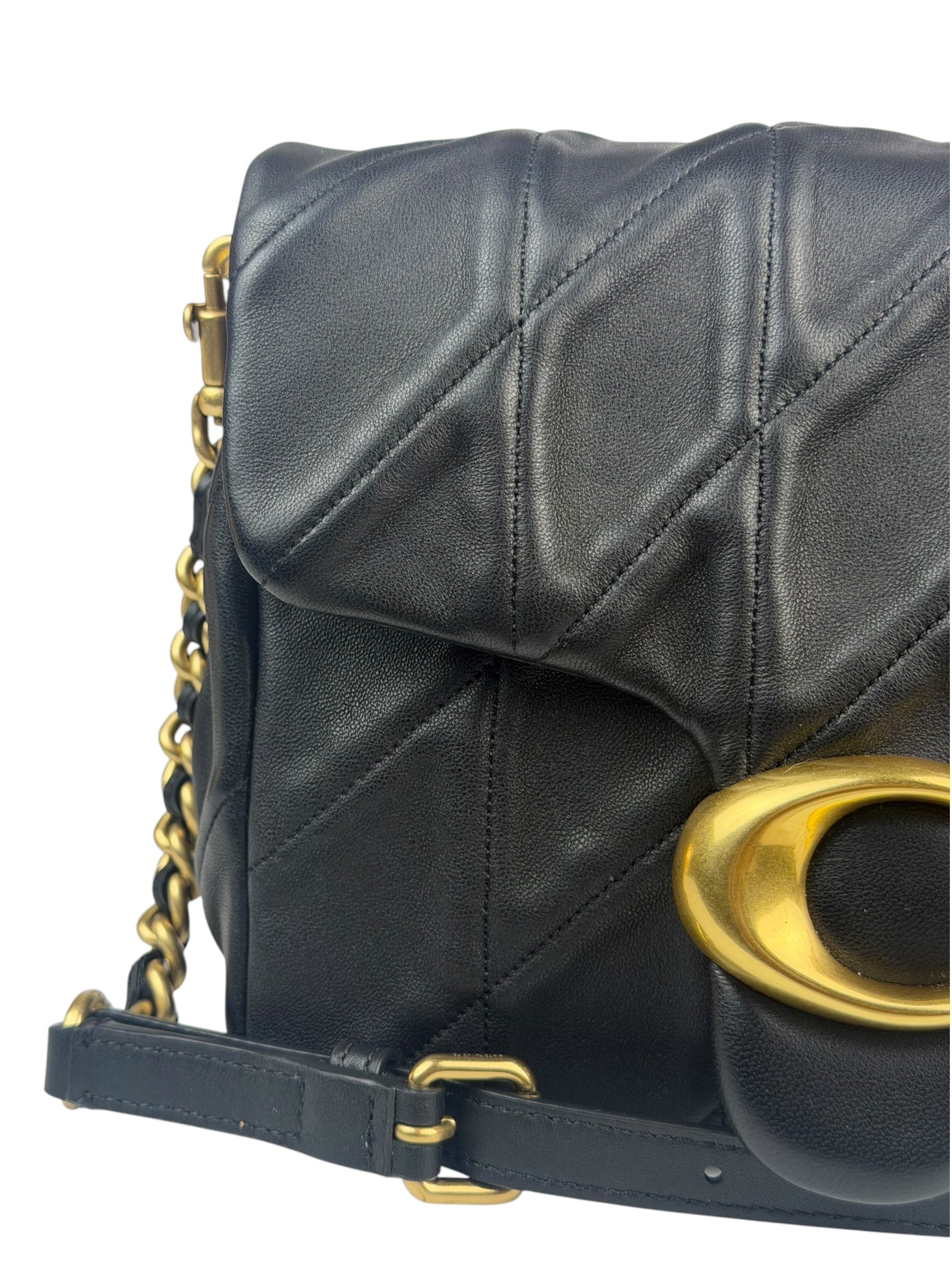Coach Black Nappa Leather Tabby Shoulder Bag