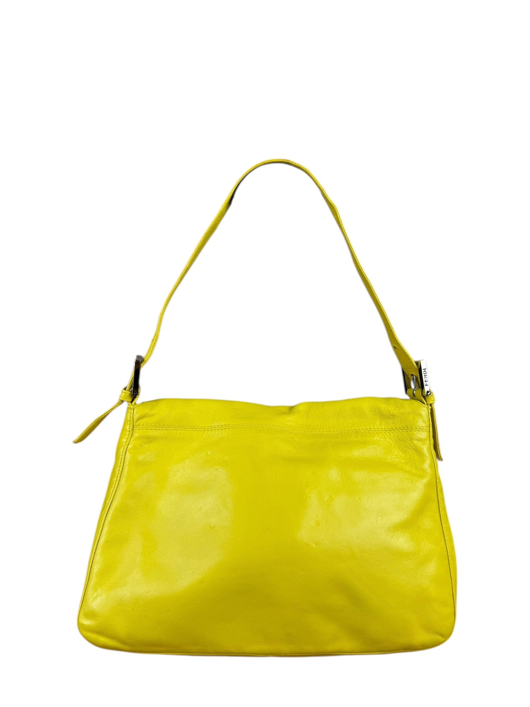 Fendi Yellow Leather Mamma Baguette