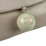Chanel Cream Leather Cue Ball Foldover Shoulder Bag 2003