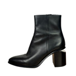 Alexander Wang Black Leather Gabi Cutout Heel Ankle Boots