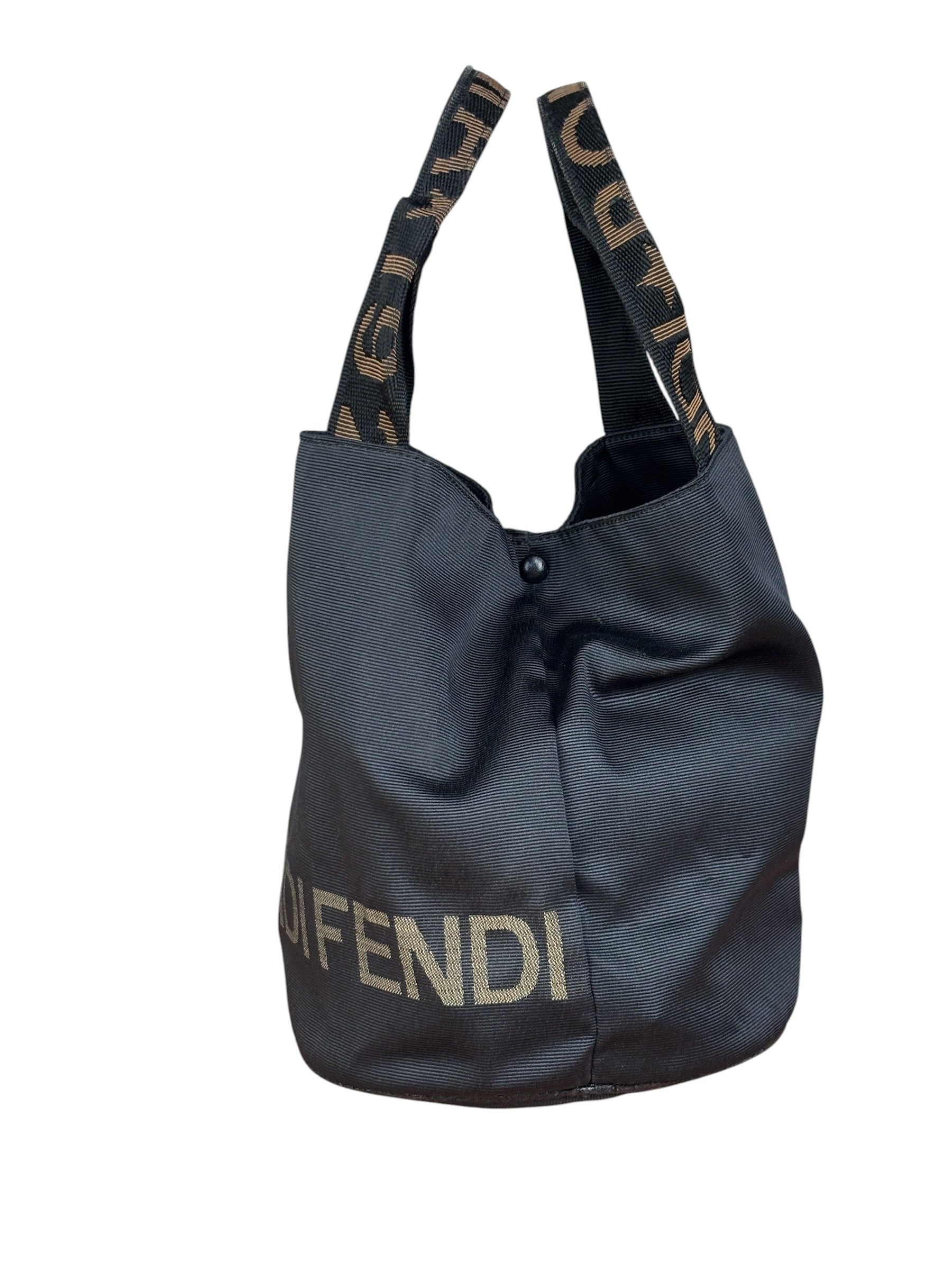 Fendi Black Nylon Tote Bag