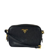 Prada Black Saffiano Leather Mini Camera Bag