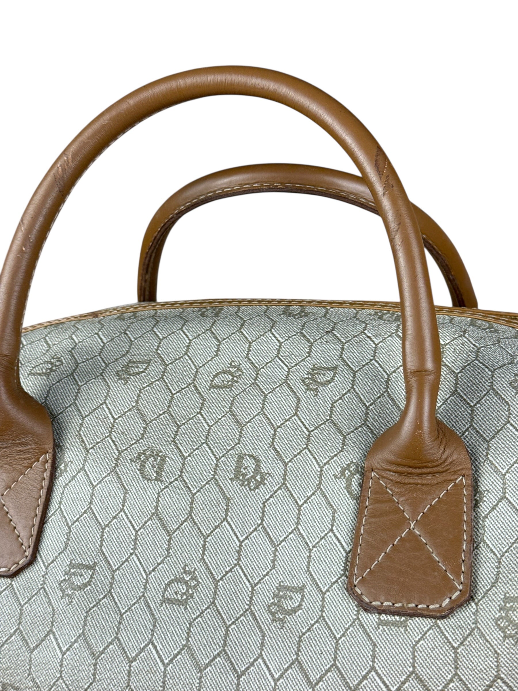 Christian Dior Vintage Honeycomb Zip Tote