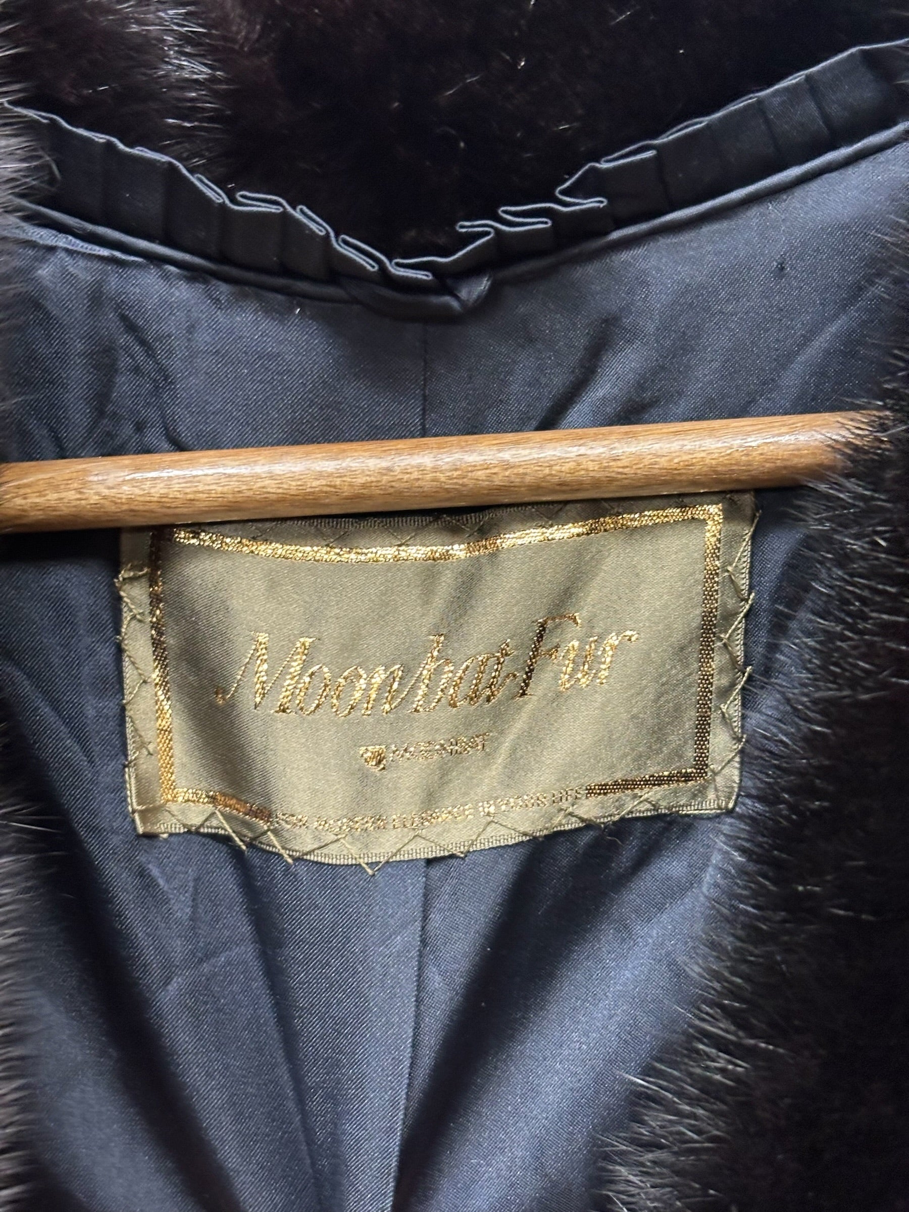 Moonbat Vintage Black Fox Fur Coat