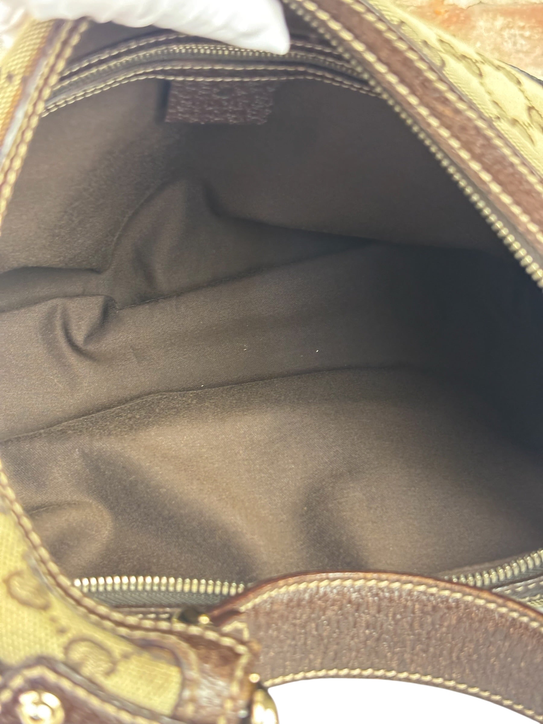 Gucci Brown GG Bamboo Amalfi Hobo Bag