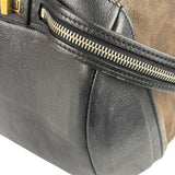 Celine Brown/Black Leather Bowling Bag