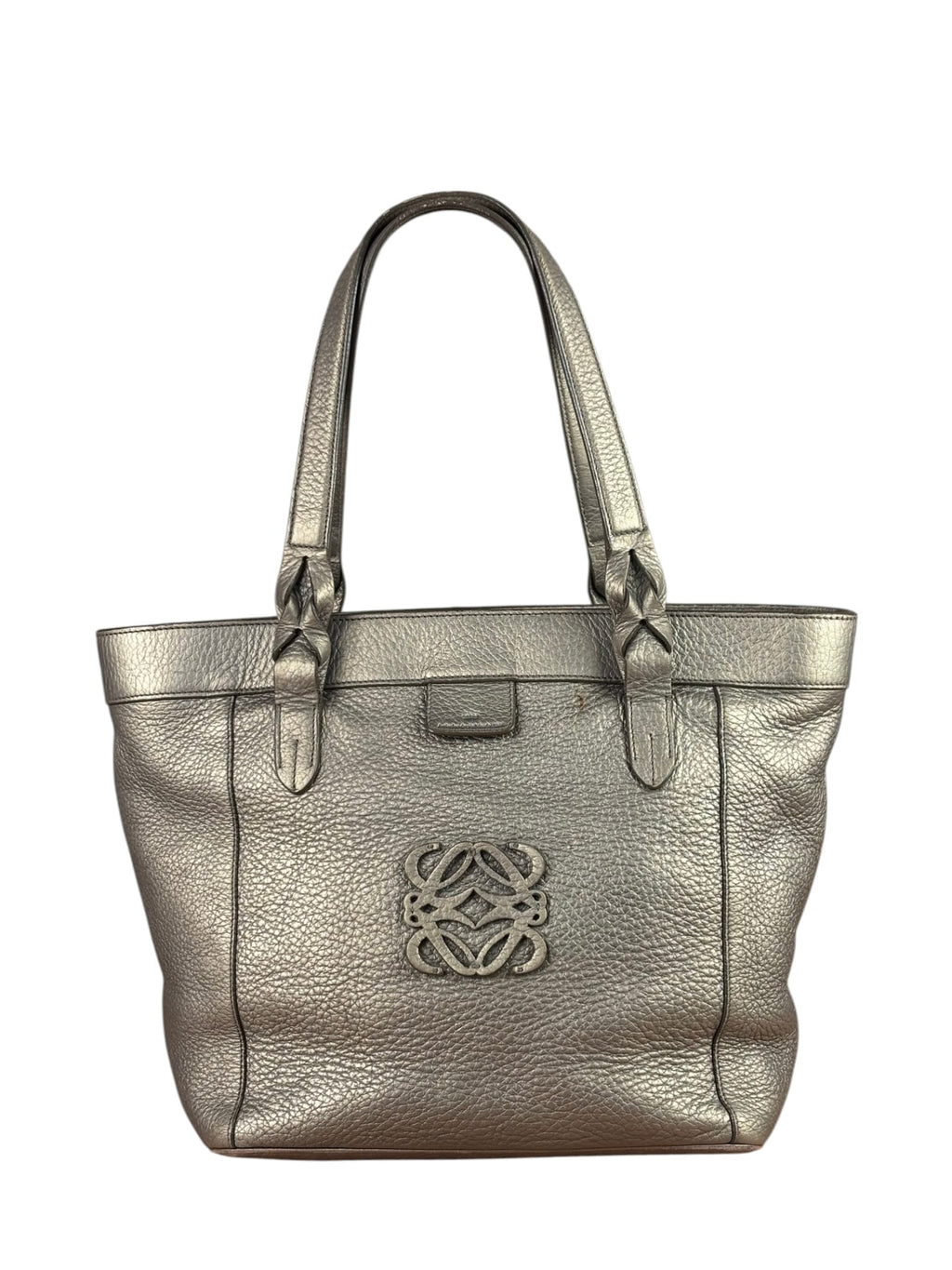 Loewe Anagram Metallic Leather Tote