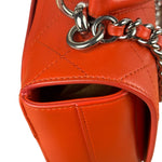 Chanel Red Quilted Calfskin Small Ring My Flap Crossbody Bag 2017