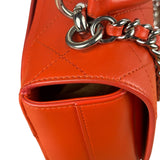 Chanel Red Quilted Calfskin Small Ring My Flap Crossbody Bag 2017