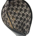 MCM Black Leather Visetos Monogram Pochette