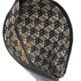 MCM Black Leather Visetos Monogram Pochette