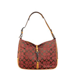 Coach Multicolor Leather Trim Signature Canvas Shoulder Bag