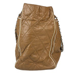 Chanel Camel Quilted Lambskin East-West Large Chain Tote 2008