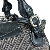 Chloe Black Tweed Leather Paddington Shoulder Bag