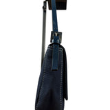 Fendi Denim Canvas Wave Buckle Pochette