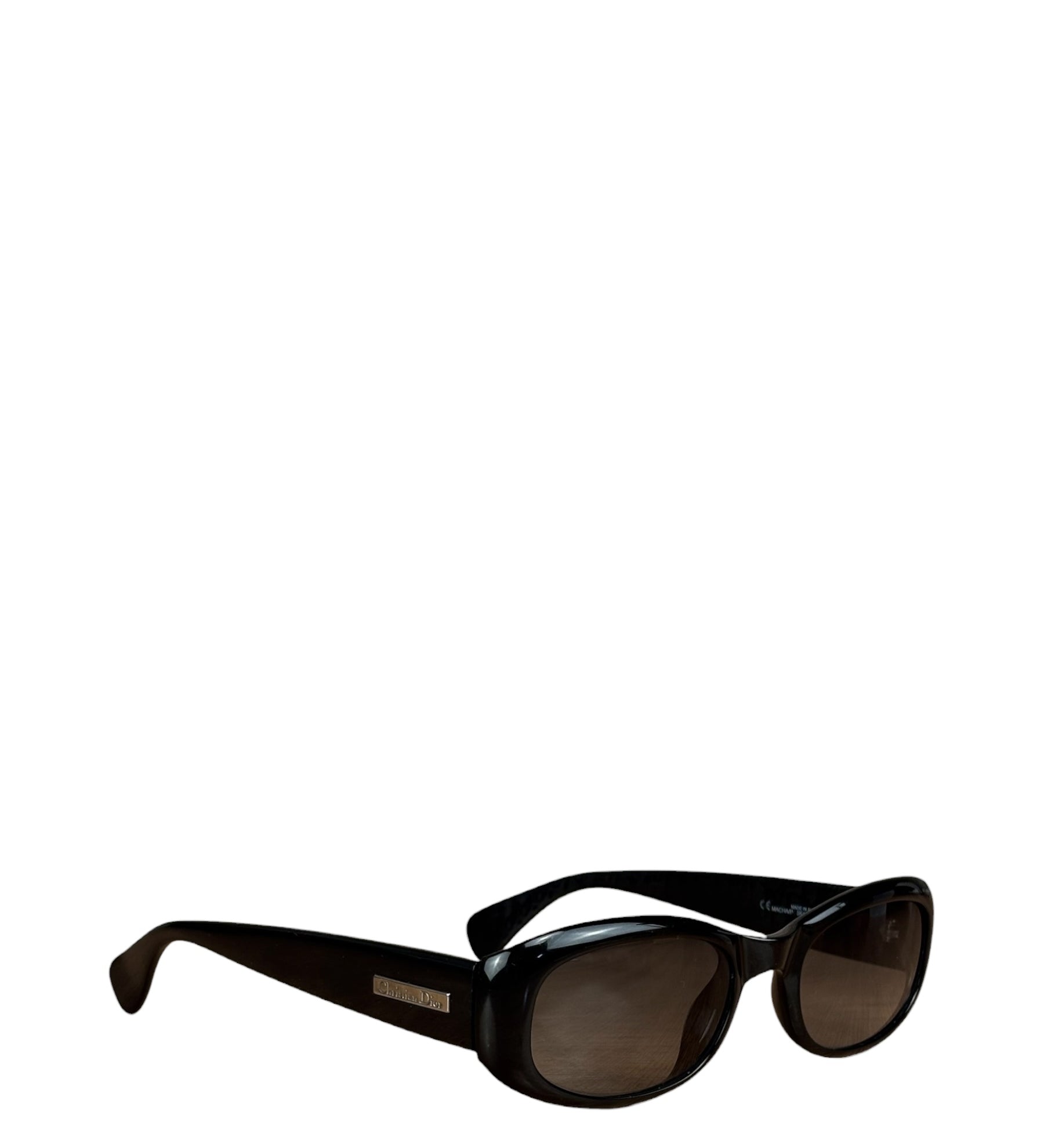 Christian Dior Vintage Black Oval Frame Sunglasses