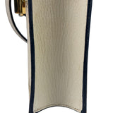 Gucci Textured Calfskin Bee Star Sylvie Shoulder Bag White