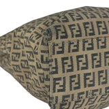 Fendi FF Beige Canvas Double Pocket Tote Bag
