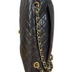 Chanel Vintage Brown Leather Jumbo Flap Bag