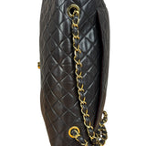 Chanel Vintage Brown Leather Jumbo Flap Bag