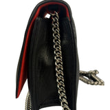 Alexander McQueen Black Leather Medium Skull Shoulder Bag