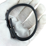 Louis Vuitton Dark Gray Leather Slim Bracelet