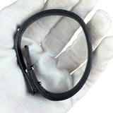 Louis Vuitton Dark Gray Leather Slim Bracelet