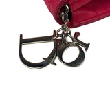 Christian Dior Pink Quilted Lambskin Lady Dior Wallet On Chain