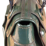 Fendi Vintage Green Patent Leather B Handbag