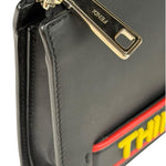 Fendi Black Leather Think Fendi Clutch