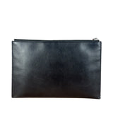 Saint Laurent Black Leather Patchwork Pouch