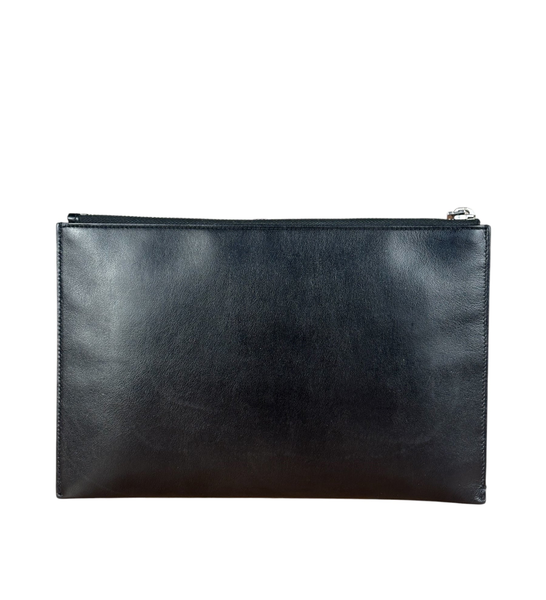 Saint Laurent Black Leather Patchwork Pouch