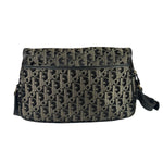Christian Dior Vintage Black Leather Trim Trotter Crossbody Bag
