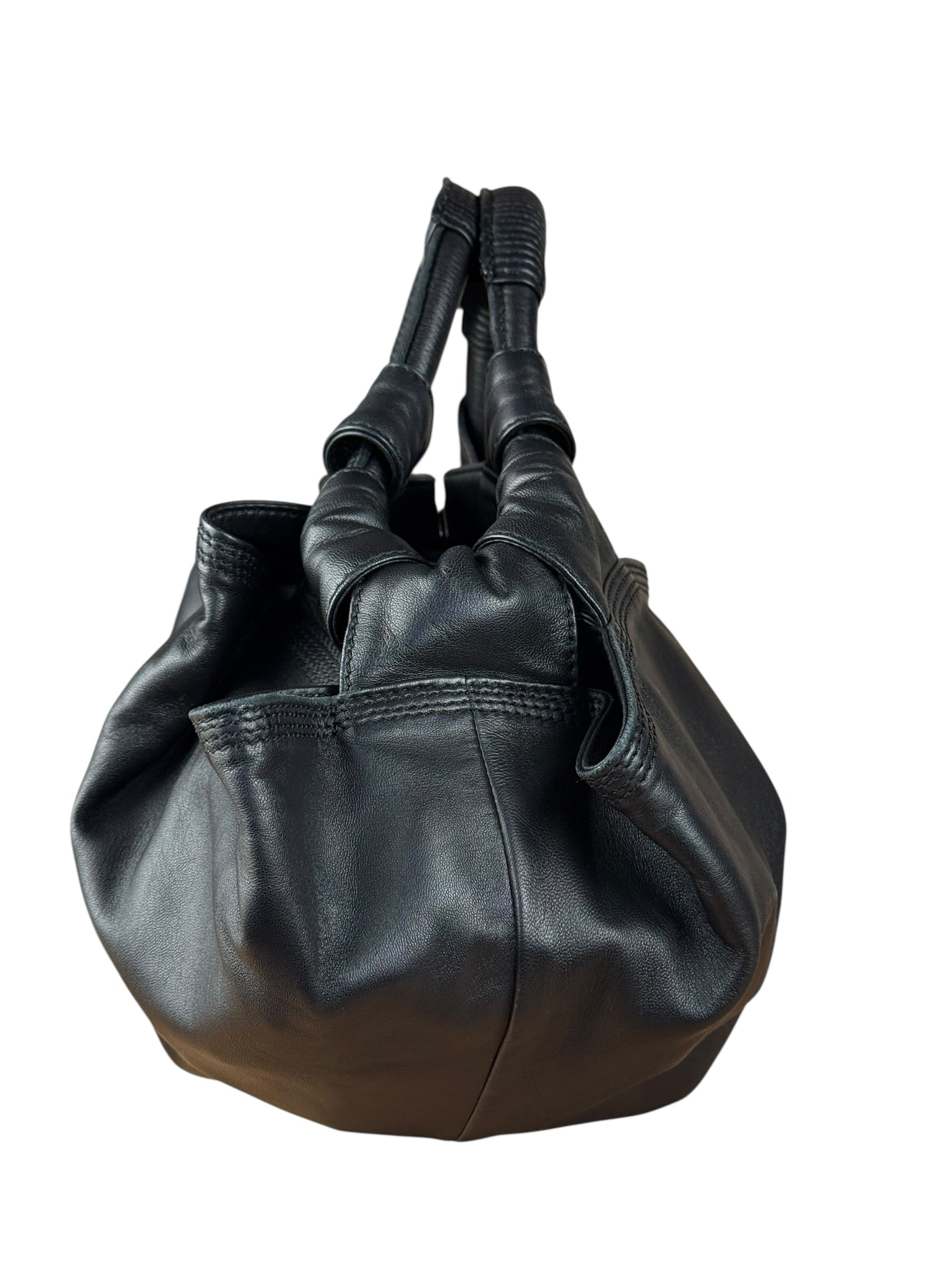 Loewe Black Leather Small Nappa Aire Handbag