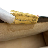 Gucci Brown Leather GG Supreme Web Stripe Clutch