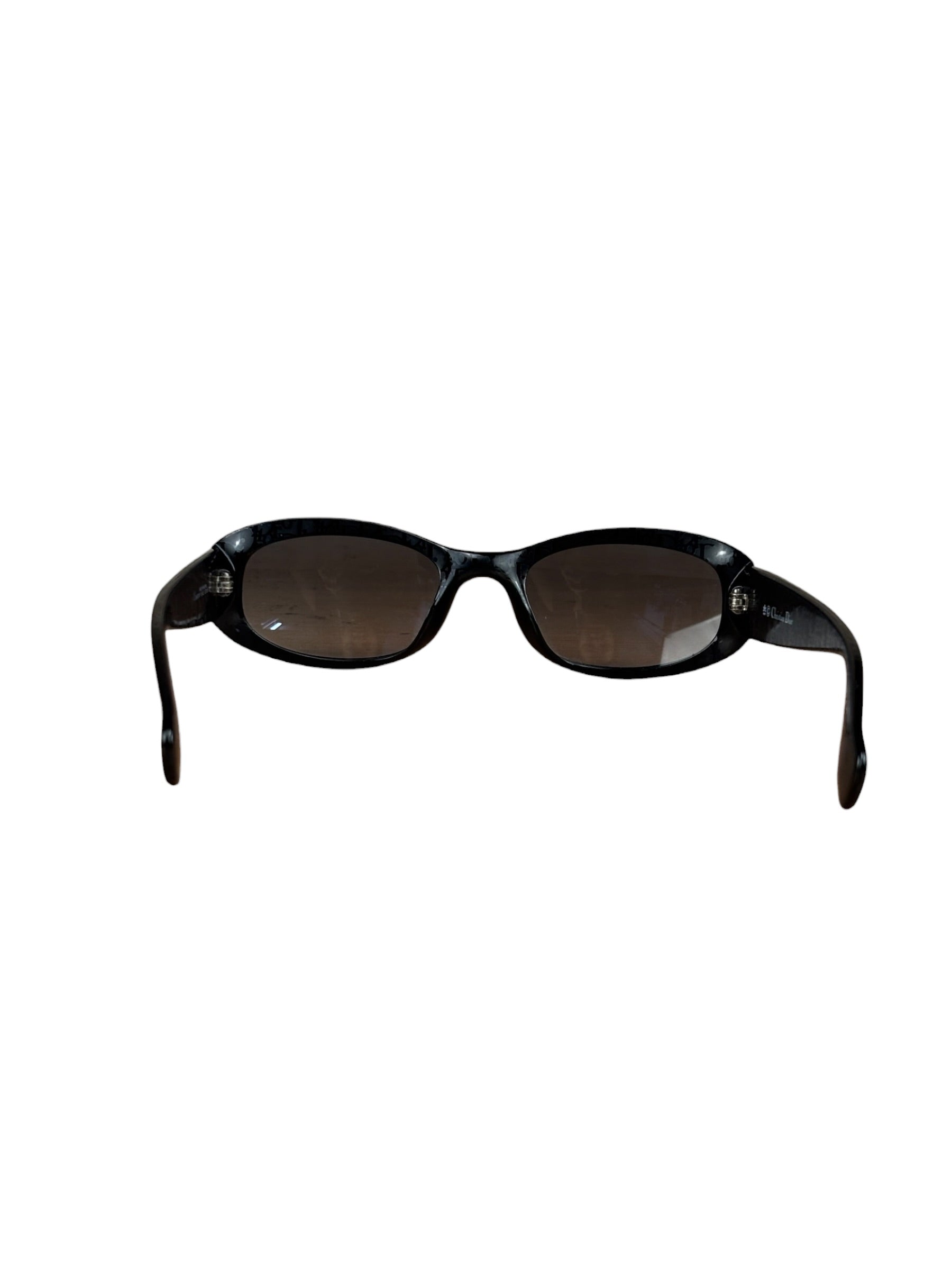 Christian Dior Vintage Black Oval Frame Sunglasses