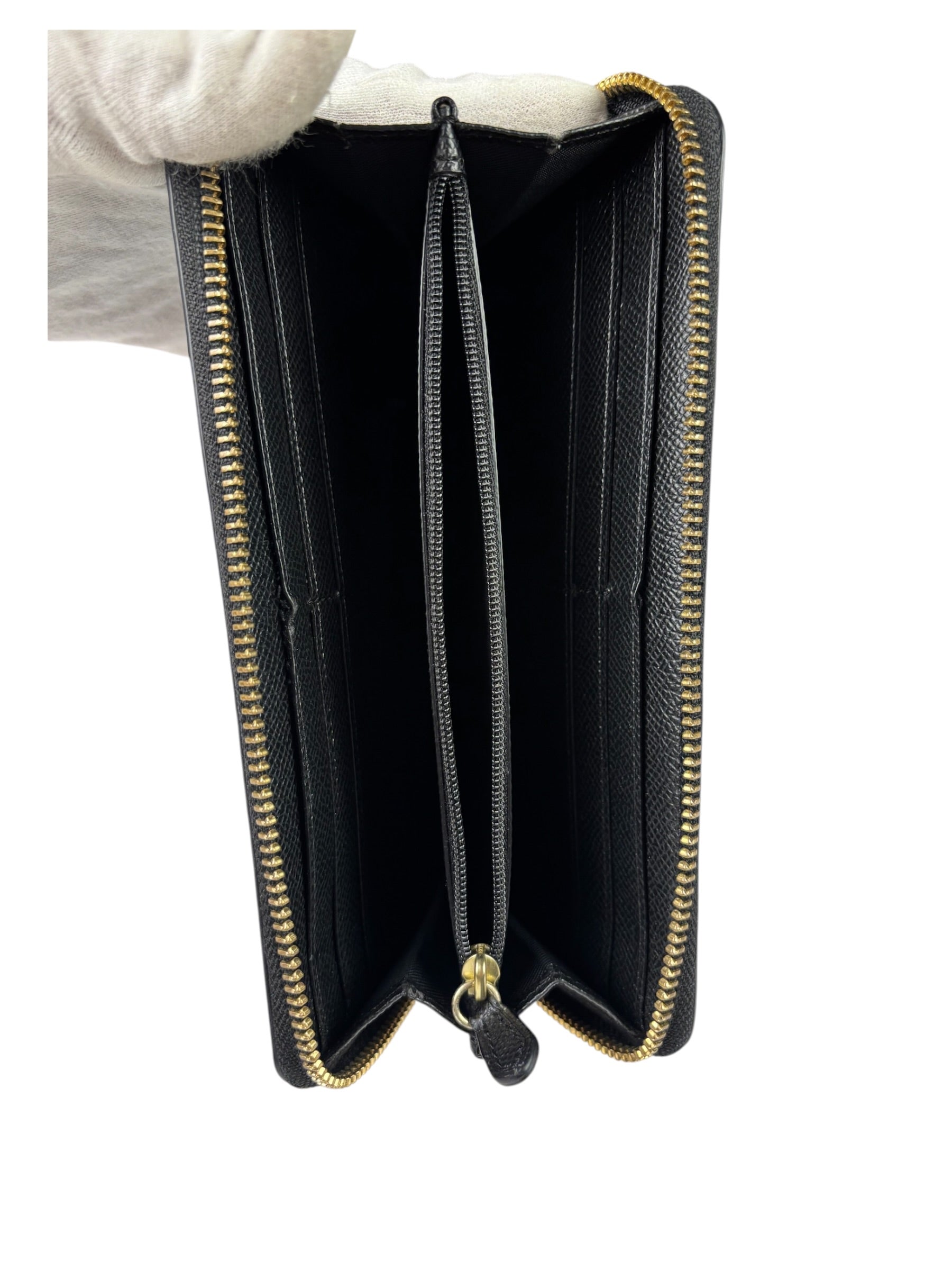 Coach Green Leather Zip-Around Long Wallet