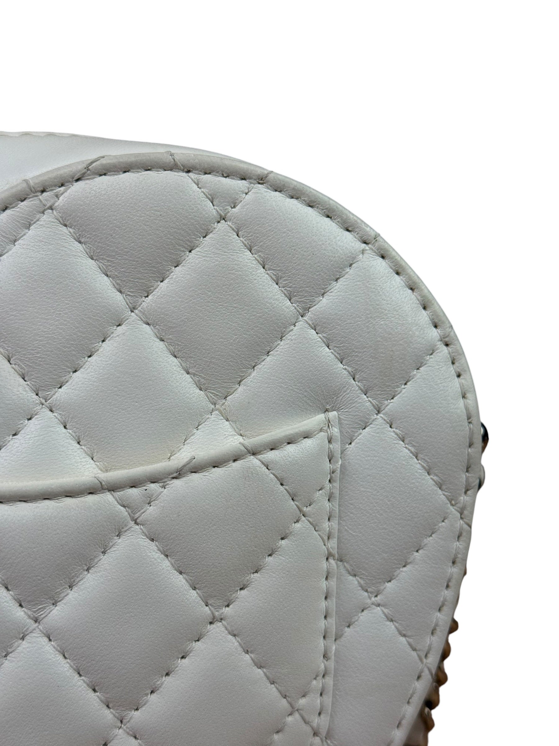 Chanel CC In Love White Quilted Leather Heart Bag 2022