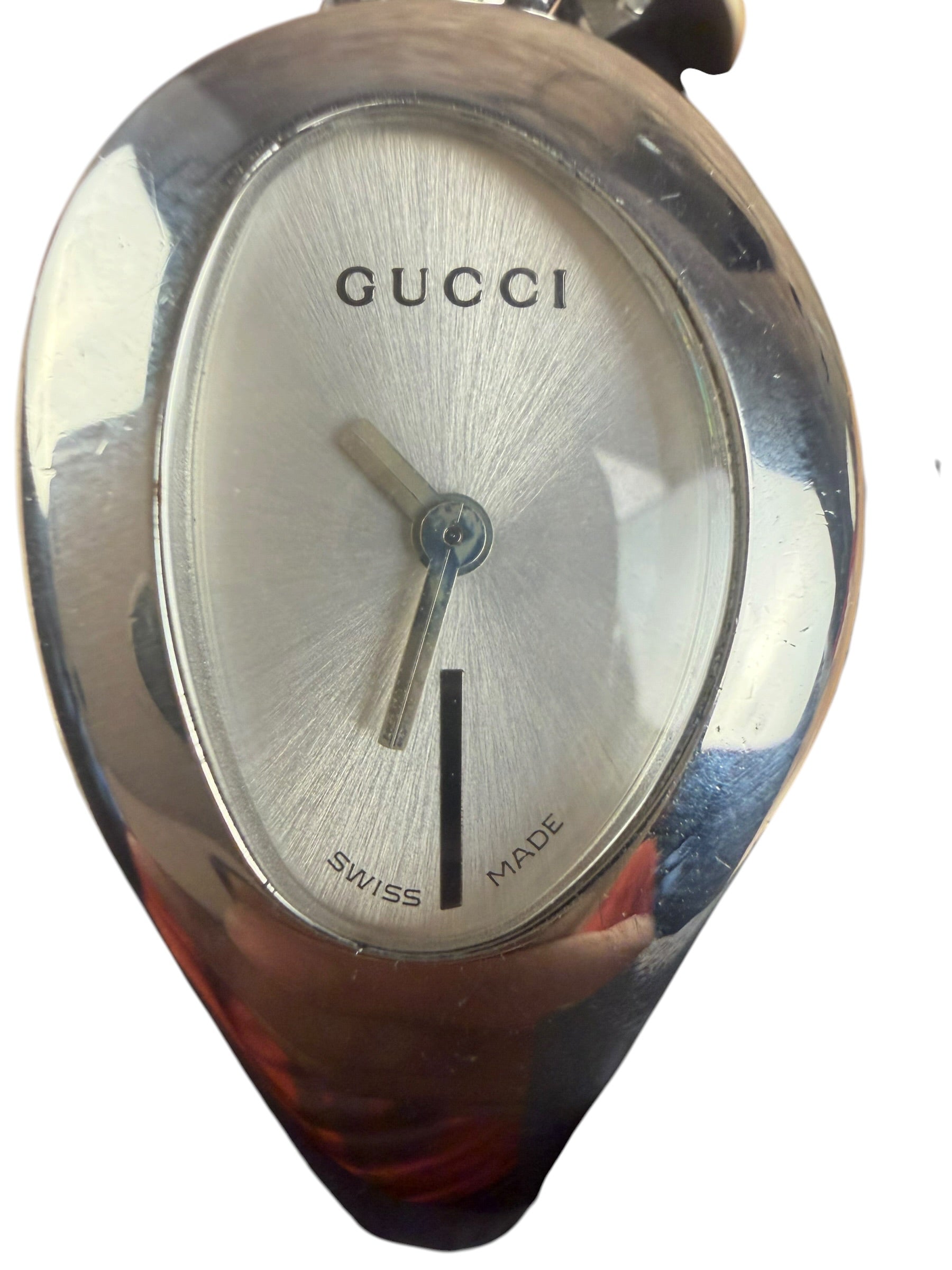Gucci 103 Silver Dial Horsebit Bangle Watch
