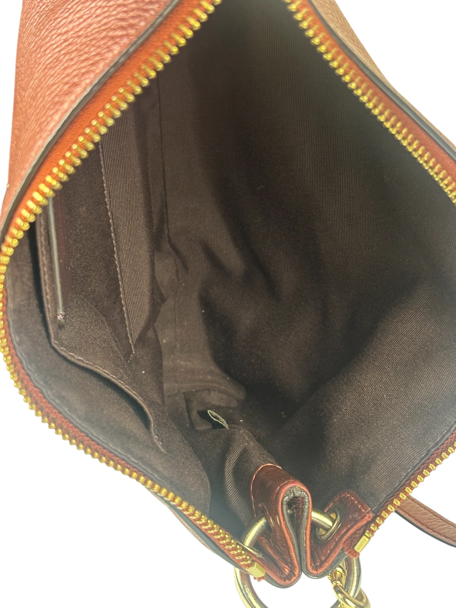 Coach Metallic Currant Leather Charley Crossbody