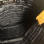 Prada Vintage Brown/Black Woven Tweed Trim Tote Handbag